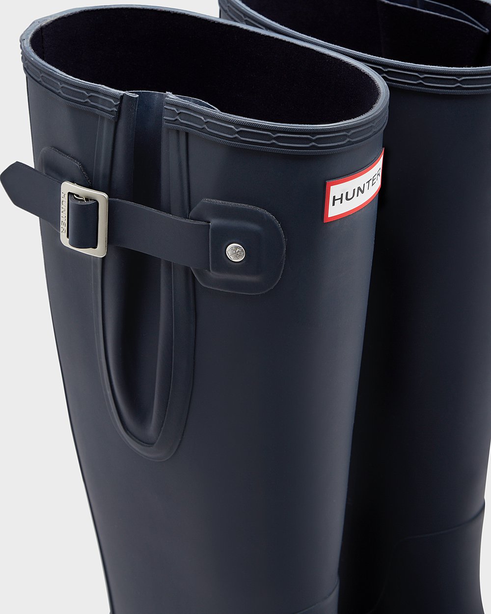 Men Hunter Original Side Adjustable | Tall Rain Boots Navy | NZ-50869-VTYU